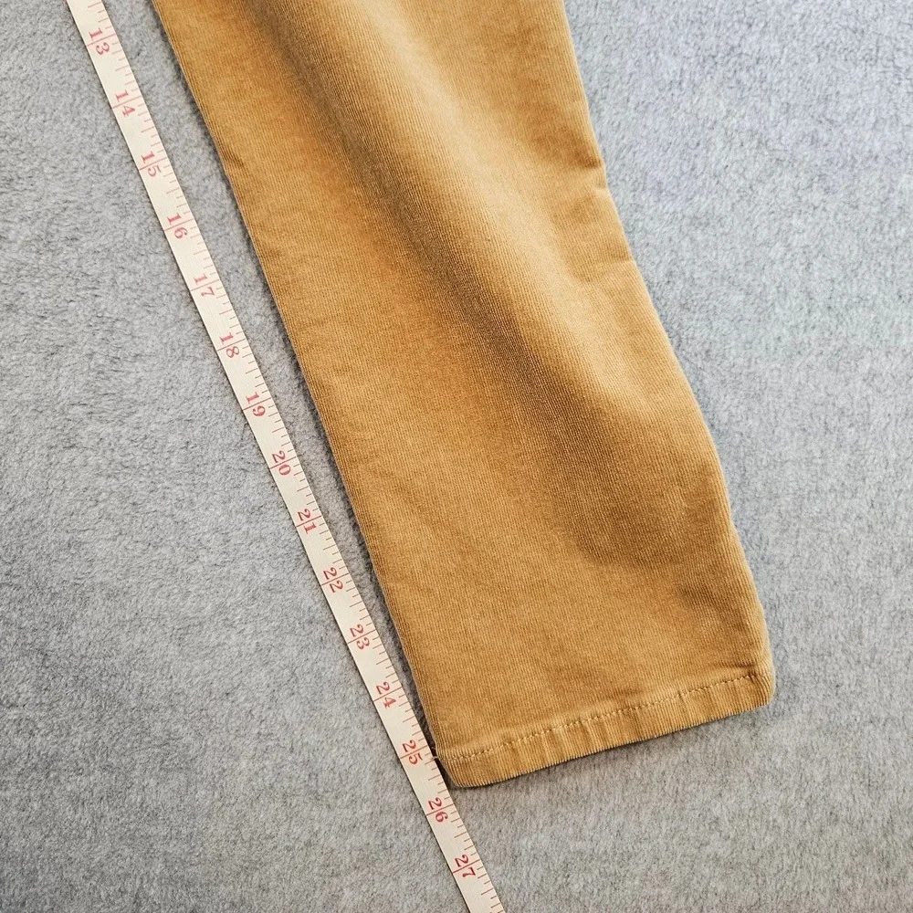 WallFlower Womens Corduroy Overalls Camel Tan Slim Leg Bib Dungarees L